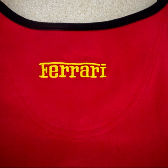 Ferrari Red V-Neck Top with Logo - Picture 2 of 8
